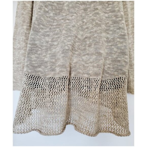 Eileen Fisher Linen Blend Open Front Cardigan Sweater Sz M Capsule Wardrobe Chic - Picture 6 of 8